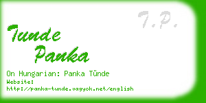 tunde panka business card